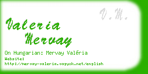 valeria mervay business card