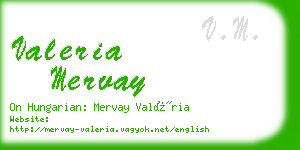 valeria mervay business card